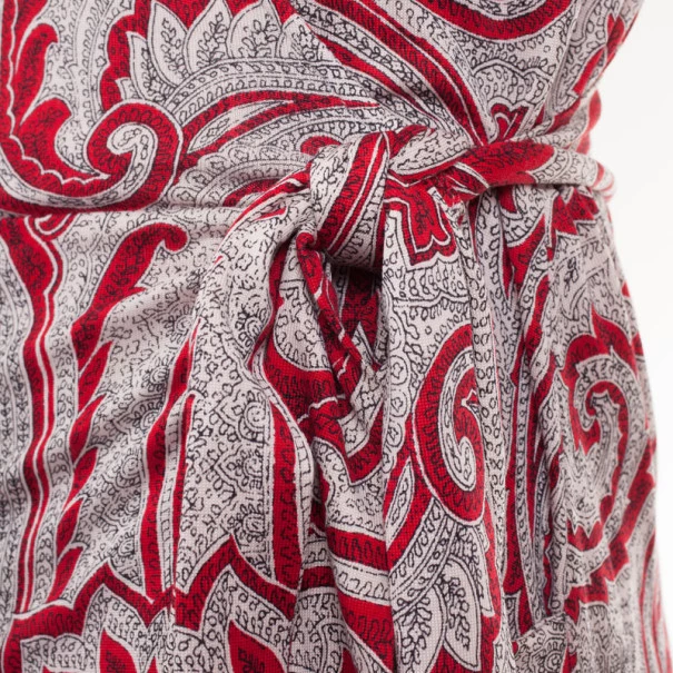 Diane Von Furstenberg Red Canyon Paisley Printed Mary Jo Wrap Dress L For Women 4 Diane Von Furstenberg Red Canyon Paisley Printed Mary Jo Wrap Dress L For Women - Image 4