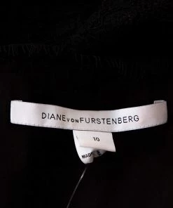 Diane Von Furstenberg Black Purdette Lace Romper L For Women -Diane Von Furstenberg shop luxury women diane von furstenberg used clothes p326649 004