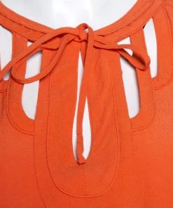 Diane Von Furstenberg Orange Crepe Cutout Detail Kea Shift Dress L For Women -Diane Von Furstenberg shop luxury women diane von furstenberg used clothes p330138 002