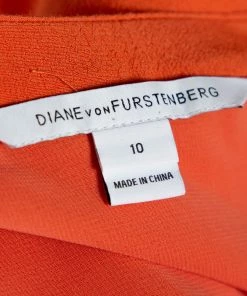 Diane Von Furstenberg Orange Crepe Cutout Detail Kea Shift Dress L For Women -Diane Von Furstenberg shop luxury women diane von furstenberg used clothes p330138 005