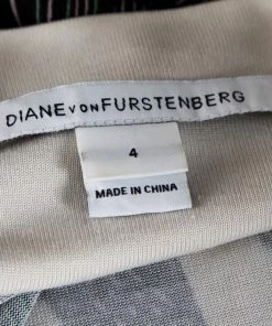 Diane Von Furstenberg Cream Abstract Print Silk Ruri Shift Dress S For Women -Diane Von Furstenberg shop luxury women diane von furstenberg used clothes p334974 003