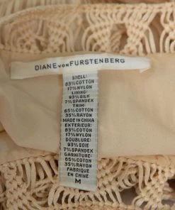 Diane Von Furstenberg Cream Crochet Macrame Solar Belted Dress M For Women 11 Diane Von Furstenberg Cream Crochet Macrame Solar Belted Dress M For Women -Diane Von Furstenberg shop luxury women diane von furstenberg used clothes p339251 005