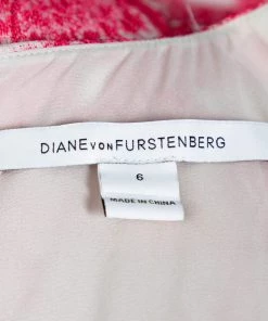 Diane Von Furstenberg Pink & White Floral Stamp Carpreena Mini Dress M For Women 10 Diane Von Furstenberg Pink & White Floral Stamp Carpreena Mini Dress M For Women -Diane Von Furstenberg shop luxury women diane von furstenberg used clothes p340671 004