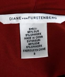 Diane Von Furstenberg Burnt Orange Silk Cross Over Front Issie Blouse S For Women -Diane Von Furstenberg shop luxury women diane von furstenberg used clothes p341095 006