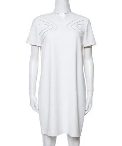 Diane Von Furstenberg White Crepe Cecilia Shift Dress M For Women