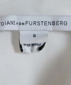 Diane Von Furstenberg White Crepe Cecilia Shift Dress M For Women -Diane Von Furstenberg shop luxury women diane von furstenberg used clothes p347349 005