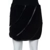 Diane Von Furstenberg Black Silk And Leather Trim Karina Mini Skirt S For Women