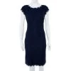 Diane Von Furstenberg Navy Blue Lace Detail Dress L For Women