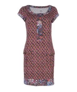 Diane Von Furstenberg Brown Printed Tunic Dress M For Women