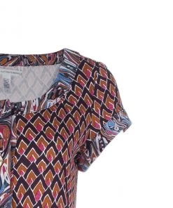 Diane Von Furstenberg Brown Printed Tunic Dress M For Women -Diane Von Furstenberg shop luxury women diane von furstenberg used clothes p3676 004
