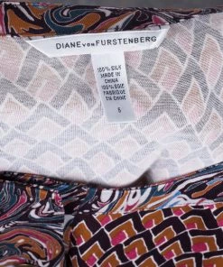 Diane Von Furstenberg Brown Printed Tunic Dress M For Women -Diane Von Furstenberg shop luxury women diane von furstenberg used clothes p3676 005