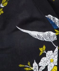 Diane Von Furstenberg Black Floral Printed Silk Camden Wrap Dress M For Women -Diane Von Furstenberg shop luxury women diane von furstenberg used clothes p373342 002