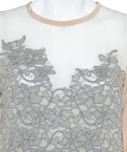 Diane Von Furstenberg Cream Crepe Lace Detail Branwen Top M For Women -Diane Von Furstenberg shop luxury women diane von furstenberg used clothes p375955 1609746911 004