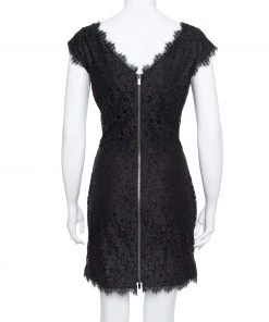Diane Von Furstenberg Black Lace Barbara Shift Dress L For Women 8 Diane Von Furstenberg Black Lace Barbara Shift Dress L For Women -Diane Von Furstenberg shop luxury women diane von furstenberg used clothes p386240 006