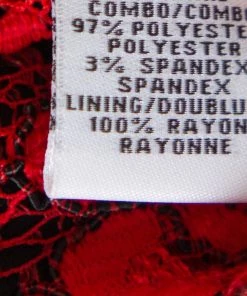 Diane Von Furstenberg Red Lace Scallop Detail Wrap Dress M For Women -Diane Von Furstenberg shop luxury women diane von furstenberg used clothes p390828 006