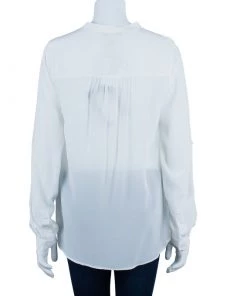 Diane Von Furstenberg White Harlow Blouse M For Women -Diane Von Furstenberg shop luxury women diane von furstenberg used clothes p39566 003