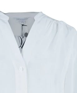 Diane Von Furstenberg White Harlow Blouse M For Women -Diane Von Furstenberg shop luxury women diane von furstenberg used clothes p39566 004