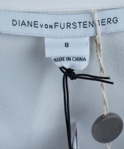 Diane Von Furstenberg White Harlow Blouse M For Women -Diane Von Furstenberg shop luxury women diane von furstenberg used clothes p39566 009