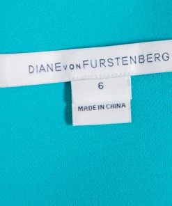 Diane Von Furstenberg Turquoise Blue Knit Sleeveless Sheath Carrie Dress M For Women -Diane Von Furstenberg shop luxury women diane von furstenberg used clothes p396715 001