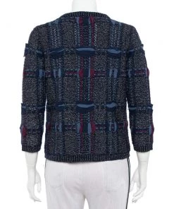 Diane Von Furstenberg Navy Blue Lurex Knit Button Font Hurleigh Cardigan S For Women 7 Diane Von Furstenberg Navy Blue Lurex Knit Button Font Hurleigh Cardigan S For Women -Diane Von Furstenberg shop luxury women diane von furstenberg used clothes p402703 003