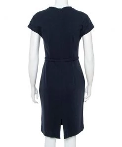 Diane Von Furstenberg Navy Blue Belted Maizah Dress M For Women -Diane Von Furstenberg shop luxury women diane von furstenberg used clothes p406454 001