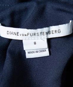 Diane Von Furstenberg Navy Blue Belted Maizah Dress M For Women -Diane Von Furstenberg shop luxury women diane von furstenberg used clothes p406454 006