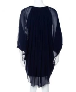 Diane Von Furstenberg Navy Blue Silk Fluerette Mini Dress S For Women -Diane Von Furstenberg shop luxury women diane von furstenberg used clothes p412033 003