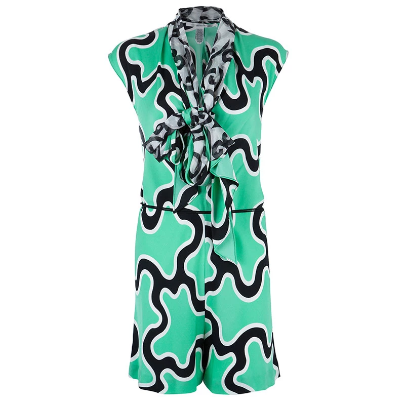 Diane Von Furstenberg Zebina Printed Playsuit M For Women 1 Diane Von Furstenberg Zebina Printed Playsuit M For Women