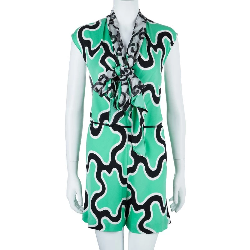 Diane Von Furstenberg Zebina Printed Playsuit M For Women 2 Diane Von Furstenberg Zebina Printed Playsuit M For Women - Image 2