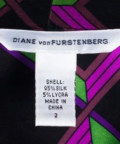 Diane Von Furstenberg Sapphire Multicolor Dress S For Women -Diane Von Furstenberg shop luxury women diane von furstenberg used clothes p42978 008