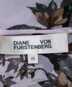 Diane Von Furstenberg Multicolor Silk Ruffled Oversized Mini Dress XS For Women -Diane Von Furstenberg shop luxury women diane von furstenberg used clothes p432265 004