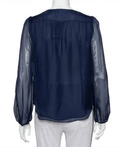 Diane Von Furstenberg Navy Blue Silk Embroidered Plunge Neck Maslyn Top S For Women 8 Diane Von Furstenberg Navy Blue Silk Embroidered Plunge Neck Maslyn Top S For Women -Diane Von Furstenberg shop luxury women diane von furstenberg used clothes p438231 003