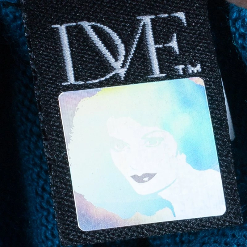 Diane Von Furstenberg Teal Mulan Knit Dress M For Women 8 Diane Von Furstenberg Teal Mulan Knit Dress M For Women - Image 8