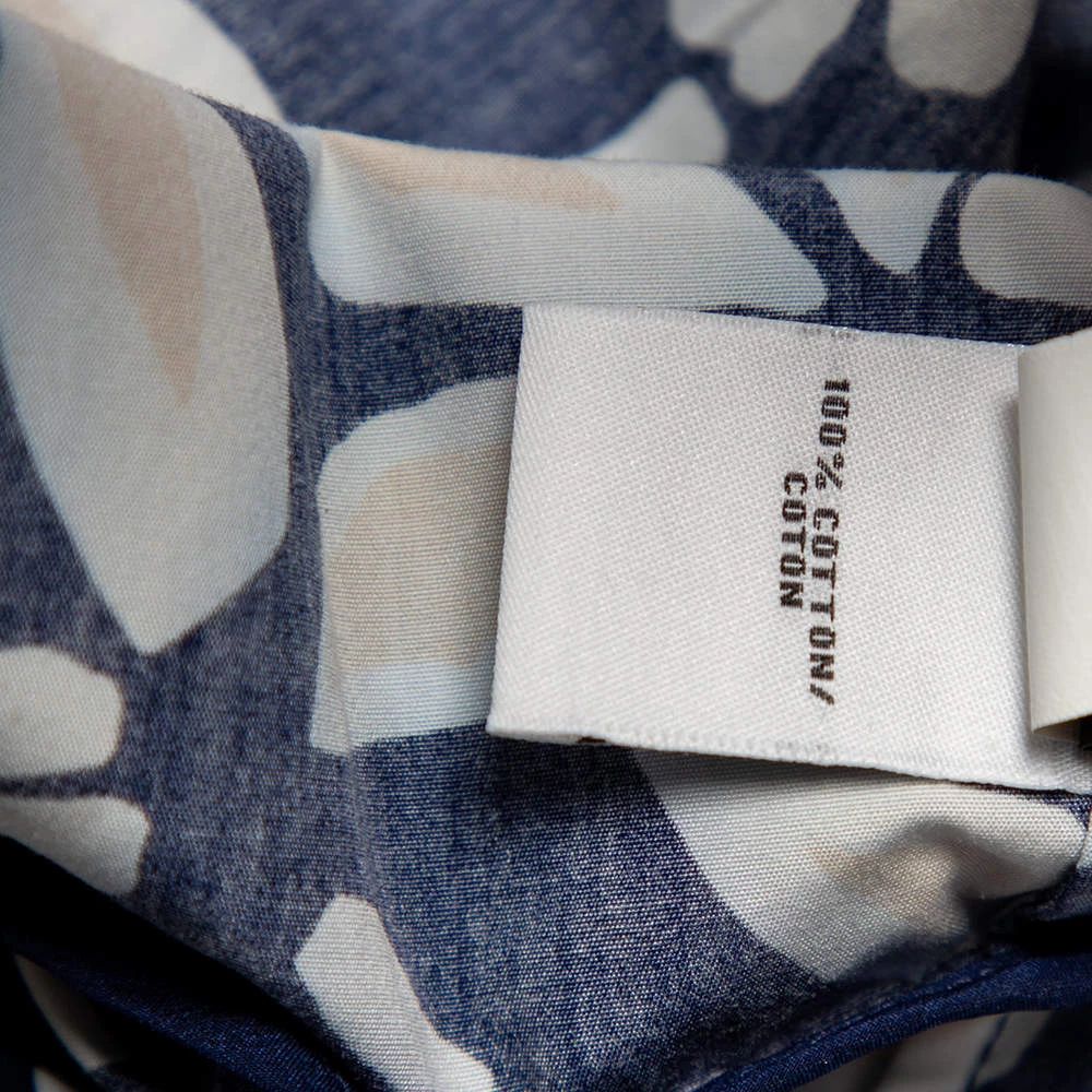 Diane Von Furstenberg Navy Blue Printed Cotton Belted Scarlet Mini Dress M For Women 7 Diane Von Furstenberg Navy Blue Printed Cotton Belted Scarlet Mini Dress M For Women - Image 7