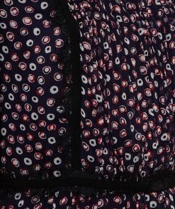 Diane Von Furstenberg Navy Blue Printed Silk & Tulle Paneled Jamie Dress S For Women 9 Diane Von Furstenberg Navy Blue Printed Silk & Tulle Paneled Jamie Dress S For Women -Diane Von Furstenberg shop luxury women diane von furstenberg used clothes p443018 005