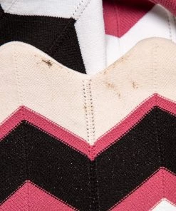 Diane Von Furstenberg Black Knit Chevron Pattern Paneled Gaia Midi Dress M For Women -Diane Von Furstenberg shop luxury women diane von furstenberg used clothes p449661 007