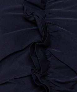 Diane Von Furstenberg Navy Blue Ruffle Detail Samaya Dress L For Women -Diane Von Furstenberg shop luxury women diane von furstenberg used clothes p449690 001