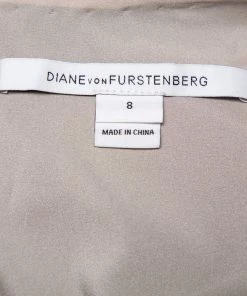 Diane Von Furstenberg Black Crepe Contrast Panel Gail A-Line Dress M For Women -Diane Von Furstenberg shop luxury women diane von furstenberg used clothes p466135 003