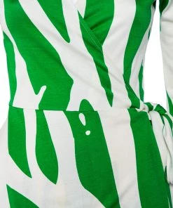 Diane Von Furstenberg Beige & Green Printed Silk Knit Collared Mini Wrap Dress L For Women 9 Diane Von Furstenberg Beige & Green Printed Silk Knit Collared Mini Wrap Dress L For Women -Diane Von Furstenberg shop luxury women diane von furstenberg used clothes p466630 007