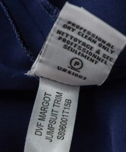 Diane Von Furstenberg Navy Blue Crepe Wrap Detail Margot Jumpsuit L For Women -Diane Von Furstenberg shop luxury women diane von furstenberg used clothes p477141 001