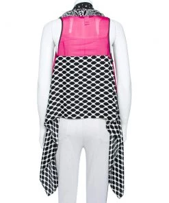 Diane Von Furstenberg Multicolor Silk Paneled Metal Embellished Short Serape Shrug (One Size) For Women -Diane Von Furstenberg shop luxury women diane von furstenberg used clothes p479205 002