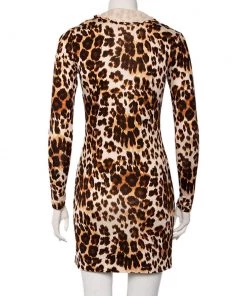 Diane Von Furstenberg Brown Animal Printed Silk Reina Dress S For Women -Diane Von Furstenberg shop luxury women diane von furstenberg used clothes p479875 002
