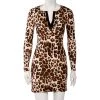 Diane Von Furstenberg Brown Animal Printed Silk Reina Dress S For Women