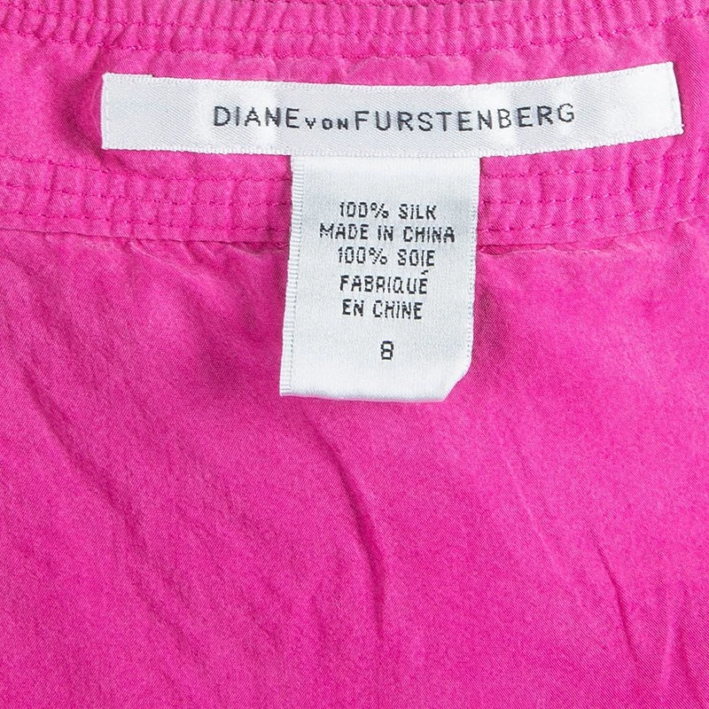 Diane Von Furstenberg Maui Fuschia Halter Dress M For Women 8 Diane Von Furstenberg Maui Fuschia Halter Dress M For Women - Image 8