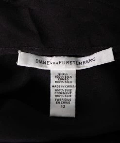 Diane Von Furstenberg Black Silk Draped Detail Sleeveless Mell Top L For Women -Diane Von Furstenberg shop luxury women diane von furstenberg used clothes p480219 004