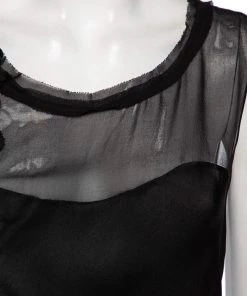 Diane Von Furstenberg Black Silk Draped Detail Sleeveless Mell Top L For Women -Diane Von Furstenberg shop luxury women diane von furstenberg used clothes p480219 008