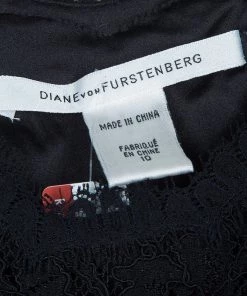 Diane Von Furstenberg Tweed Lace Sleeveless Olivette Dress L For Women -Diane Von Furstenberg shop luxury women diane von furstenberg used clothes p48539 008