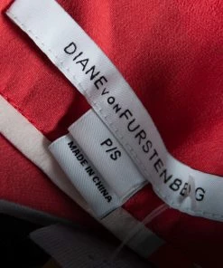 Diane Von Furstenberg Coral Floral Printed Silk Oversized Hanky Tunic S For Women -Diane Von Furstenberg shop luxury women diane von furstenberg used clothes p485405 004