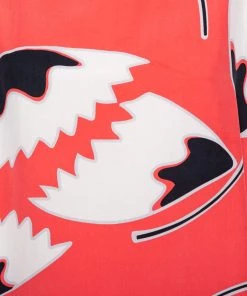 Diane Von Furstenberg Coral Floral Printed Silk Oversized Hanky Tunic S For Women -Diane Von Furstenberg shop luxury women diane von furstenberg used clothes p485405 005