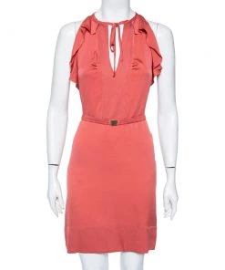 Diane Von Furstenberg Dusky Coral Silk Short Berit Dress M For Women